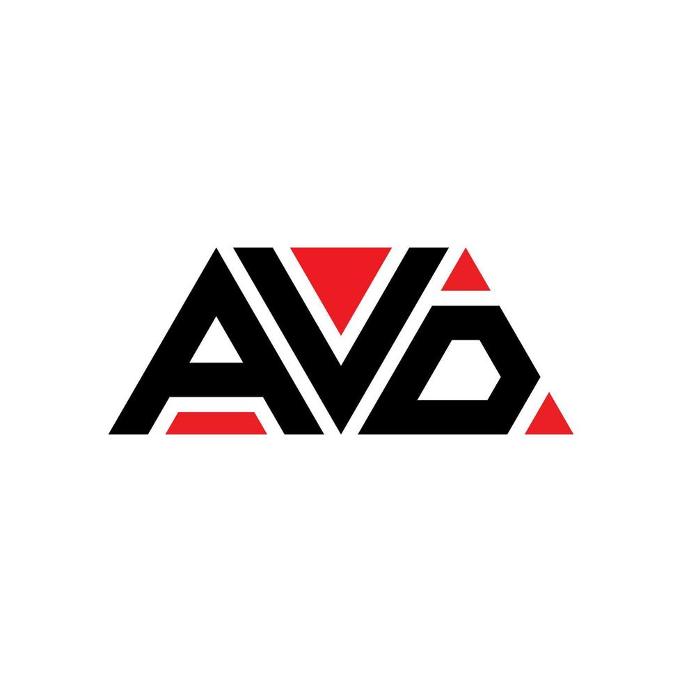 Avd-Dreieck-Buchstaben-Logo-Design mit Dreiecksform. Avd-Dreieck-Logo-Design-Monogramm. Avd-Dreieck-Vektor-Logo-Vorlage mit roter Farbe. avd dreieckiges logo einfaches, elegantes und luxuriöses logo. Avd vektor