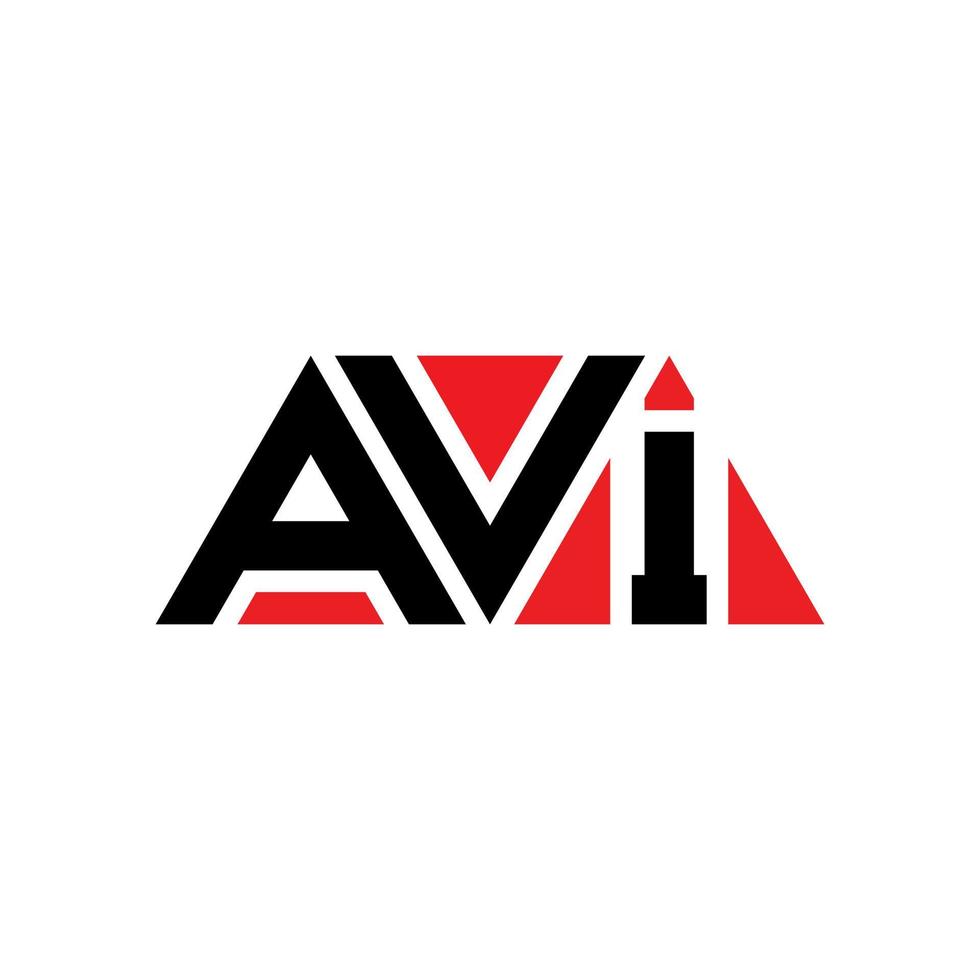 avi-Dreieck-Buchstaben-Logo-Design mit Dreiecksform. avi-Dreieck-Logo-Design-Monogramm. AVI-Dreieck-Vektor-Logo-Vorlage mit roter Farbe. avi dreieckiges Logo einfaches, elegantes und luxuriöses Logo. avi vektor