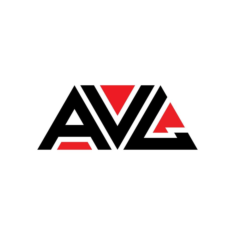 avl-Dreieck-Buchstaben-Logo-Design mit Dreiecksform. avl-Dreieck-Logo-Design-Monogramm. avl-Dreieck-Vektor-Logo-Vorlage mit roter Farbe. avl dreieckiges logo einfaches, elegantes und luxuriöses logo. avl vektor