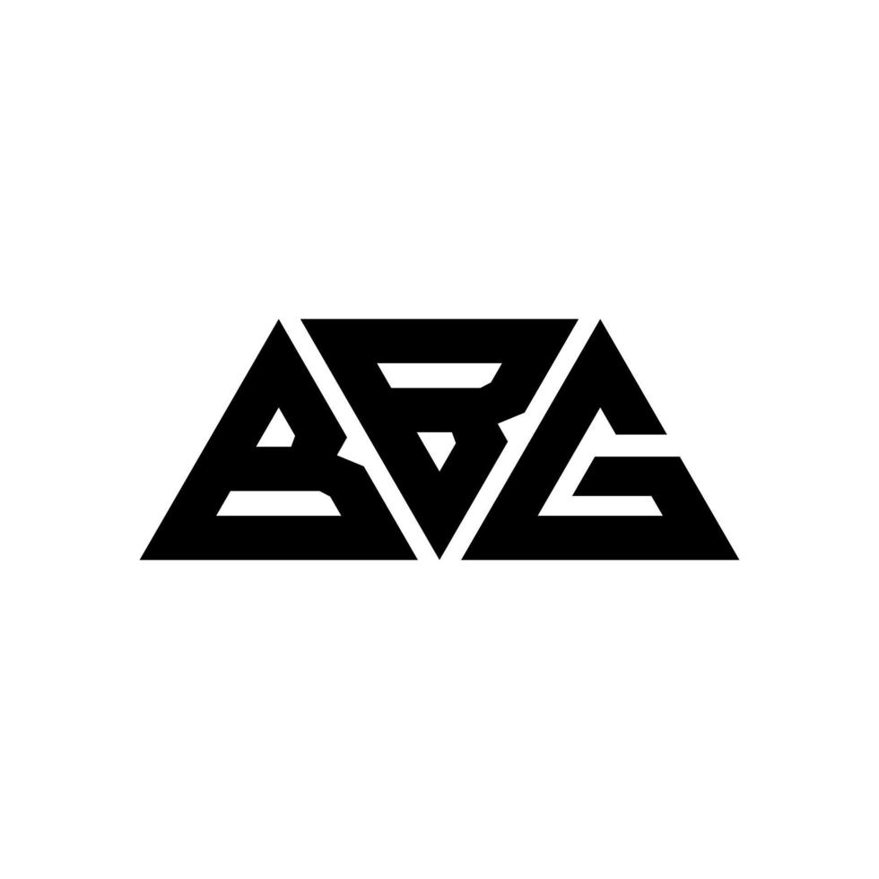 bbg triangel bokstavslogotypdesign med triangelform. bbg triangel logotyp design monogram. bbg triangel vektor logotyp mall med röd färg. bbg triangulär logotyp enkel, elegant och lyxig logotyp. bbg