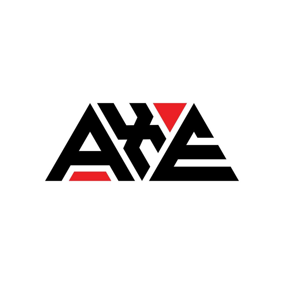 Axt-Dreieck-Buchstaben-Logo-Design mit Dreiecksform. Axt-Dreieck-Logo-Design-Monogramm. Axt-Dreieck-Vektor-Logo-Vorlage mit roter Farbe. Axt dreieckiges Logo einfaches, elegantes und luxuriöses Logo. Axt vektor