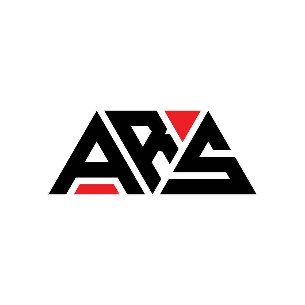 ars-Dreieck-Buchstaben-Logo-Design mit Dreiecksform. ars-Dreieck-Logo-Design-Monogramm. ars-Dreieck-Vektor-Logo-Vorlage mit roter Farbe. ars dreieckiges Logo einfaches, elegantes und luxuriöses Logo. Ars vektor