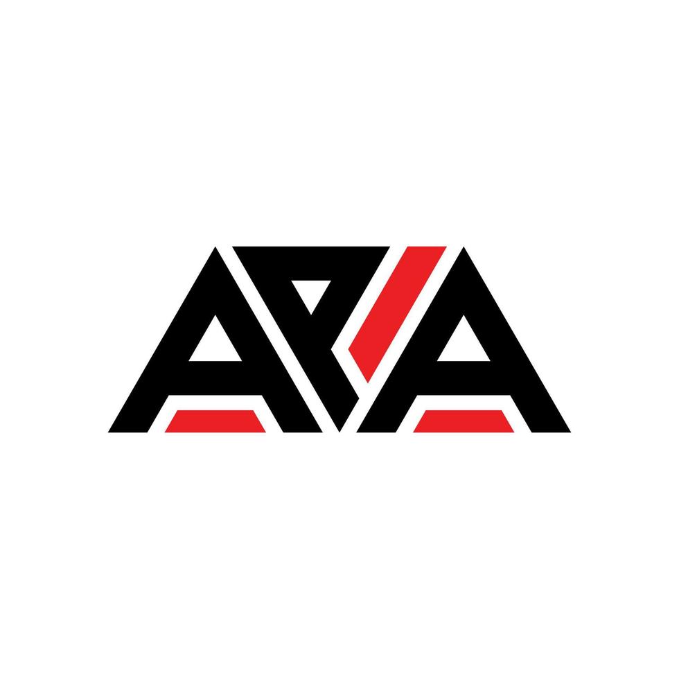 apa-Dreieck-Buchstaben-Logo-Design mit Dreiecksform. apa-Dreieck-Logo-Design-Monogramm. APA-Dreieck-Vektor-Logo-Vorlage mit roter Farbe. apa dreieckiges logo einfaches, elegantes und luxuriöses logo. apa vektor