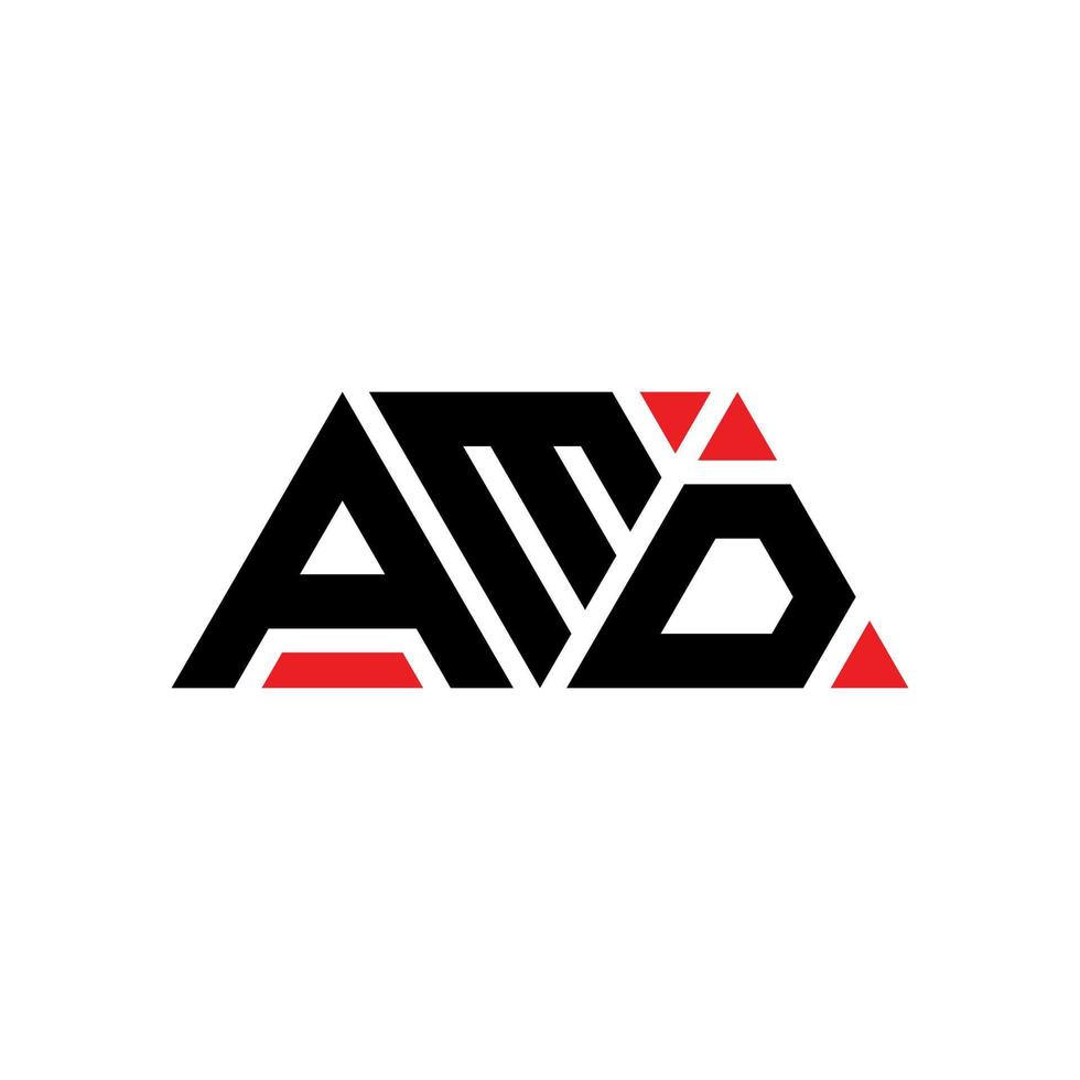 Amd Dreiecksbuchstaben-Logo-Design mit Dreiecksform. Amd-Dreieck-Logo-Design-Monogramm. AMD-Dreieck-Vektor-Logo-Vorlage mit roter Farbe. und dreieckiges Logo einfaches, elegantes und luxuriöses Logo. amd vektor