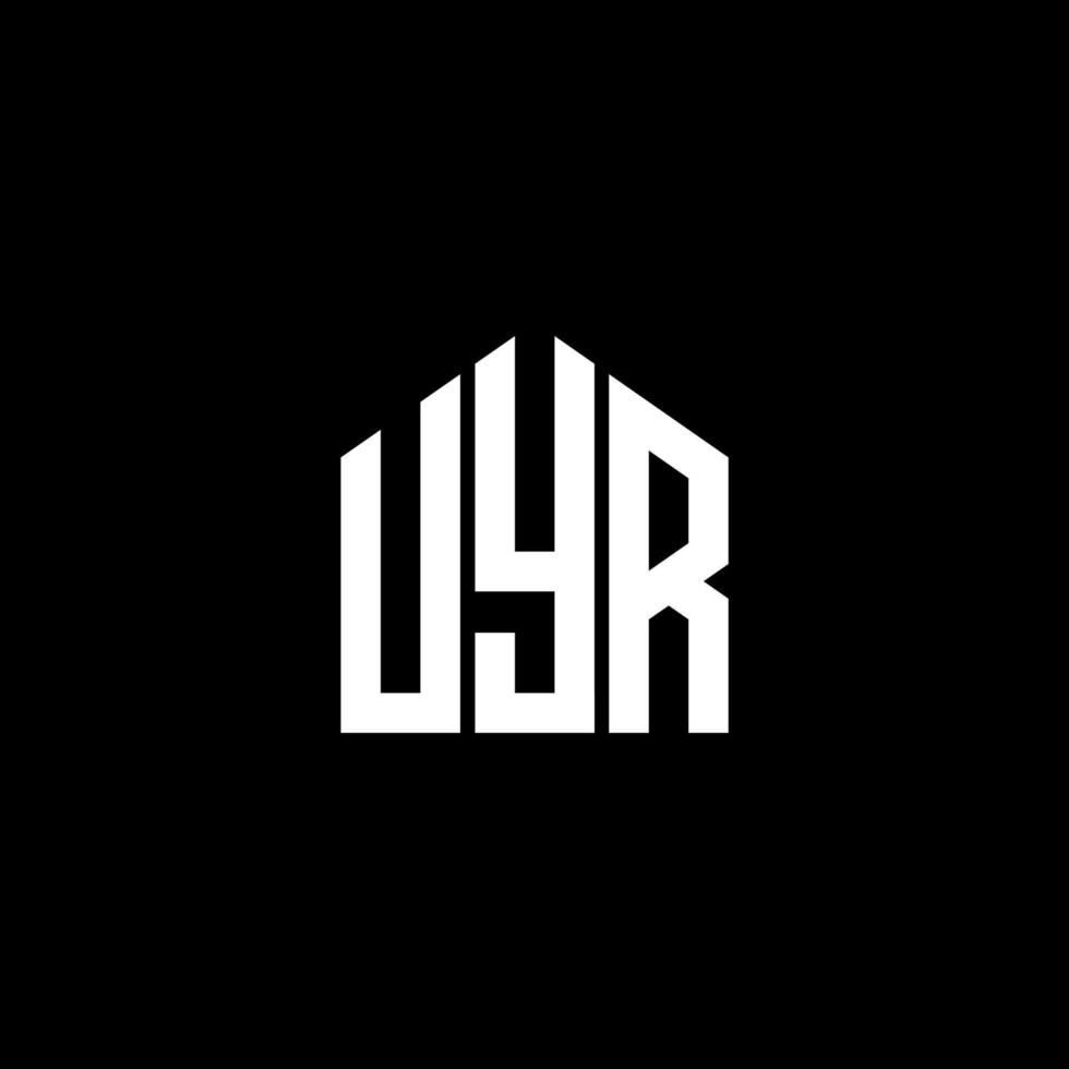 uyr-Brief-Logo-Design auf schwarzem Hintergrund. uyr kreative Initialen schreiben Logo-Konzept. uyr Briefgestaltung. vektor
