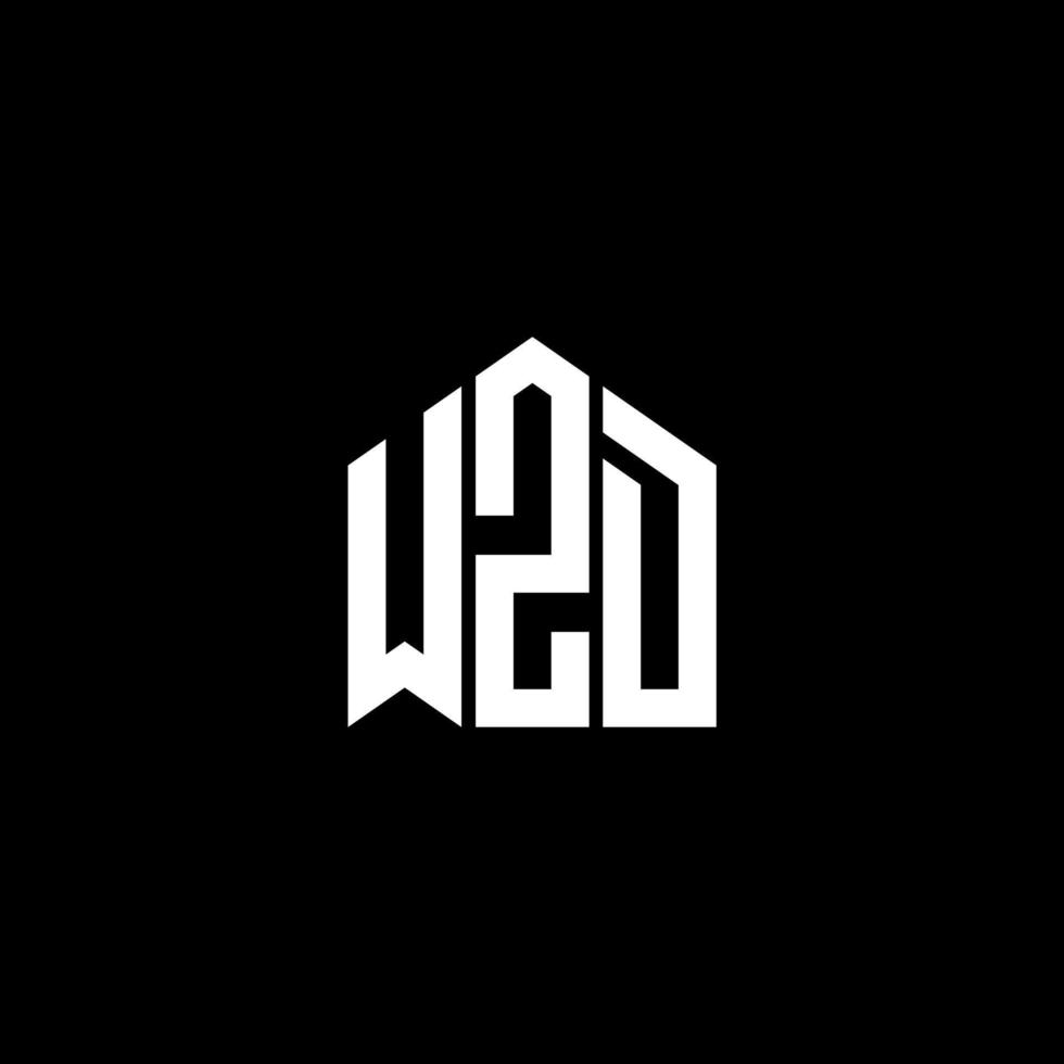 wzd brev logotyp design på svart bakgrund. wzd kreativa initialer brev logotyp koncept. wzd bokstavsdesign. vektor