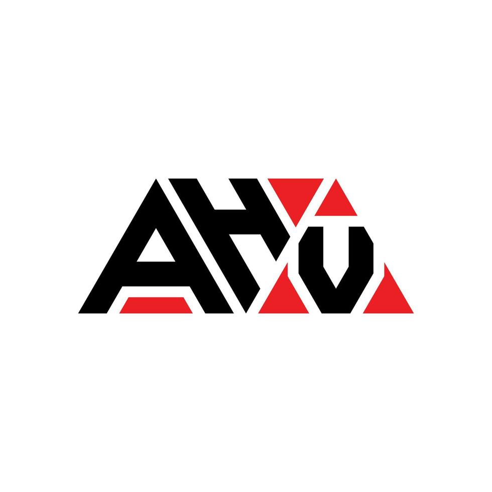 ahv-Dreieck-Buchstaben-Logo-Design mit Dreiecksform. ahv-Dreieck-Logo-Design-Monogramm. ahv-Dreieck-Vektor-Logo-Vorlage mit roter Farbe. ahv dreieckiges Logo einfaches, elegantes und luxuriöses Logo. ahv vektor