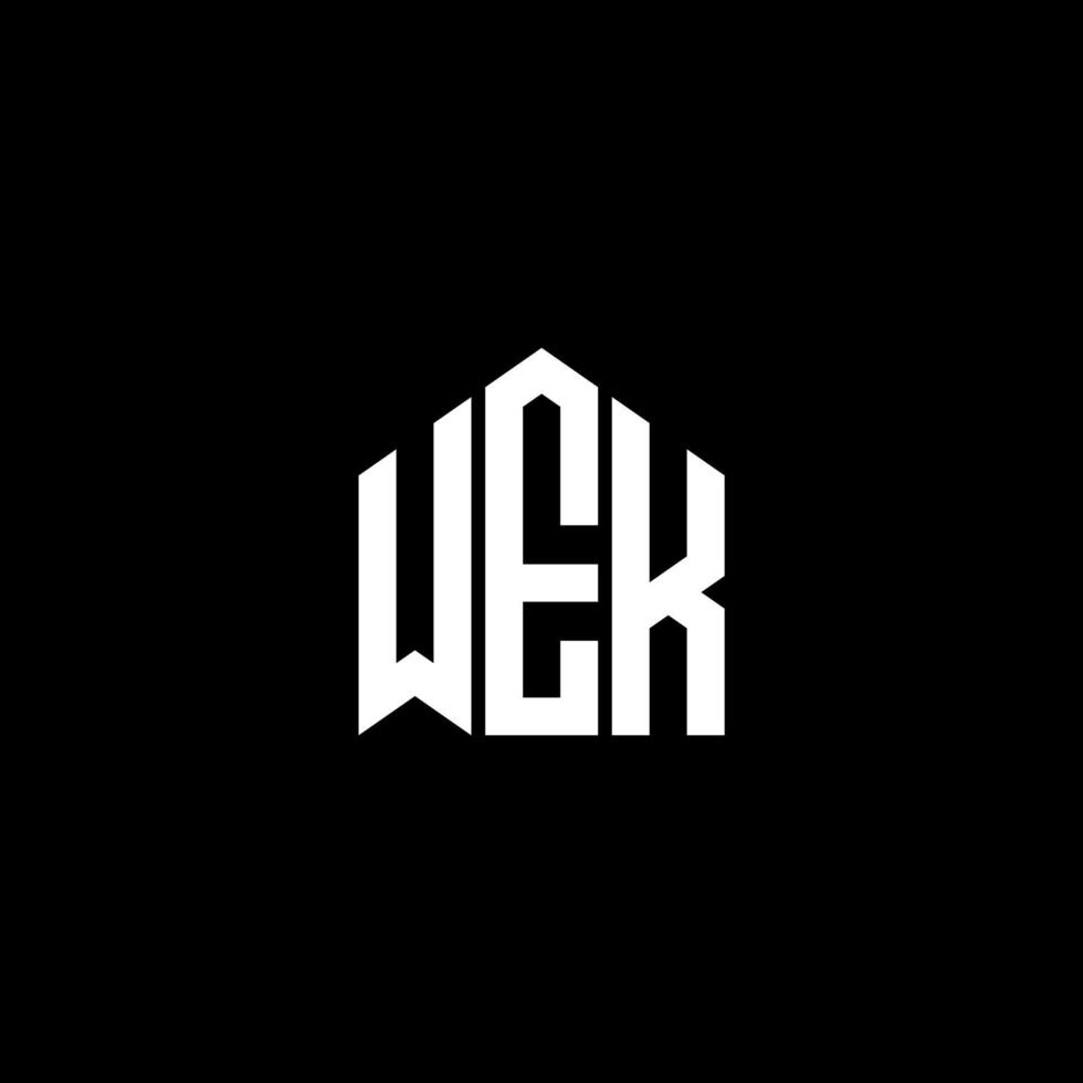 wk-Buchstaben-Logo-Design auf schwarzem Hintergrund. wek kreatives Initialen-Buchstaben-Logo-Konzept. Woche Briefgestaltung. vektor