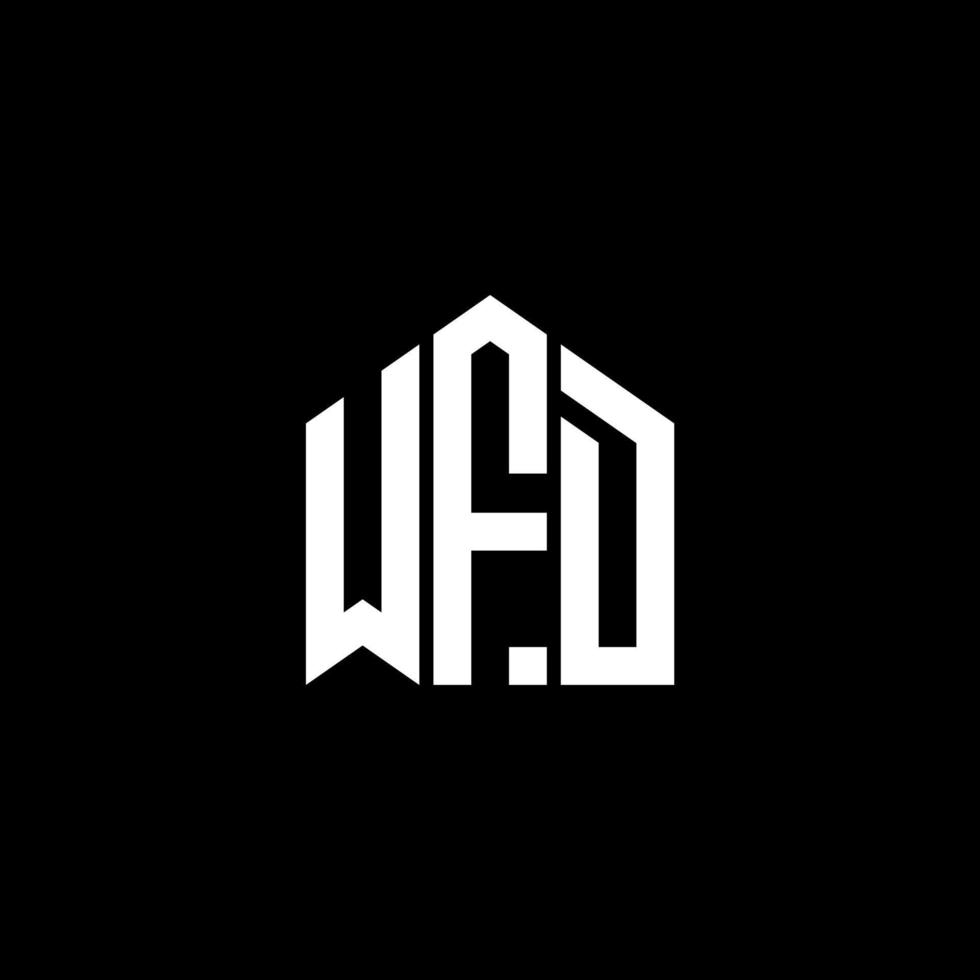 wfd-Brief-Logo-Design auf schwarzem Hintergrund. wfd kreatives Initialen-Buchstaben-Logo-Konzept. wfd Briefgestaltung. vektor