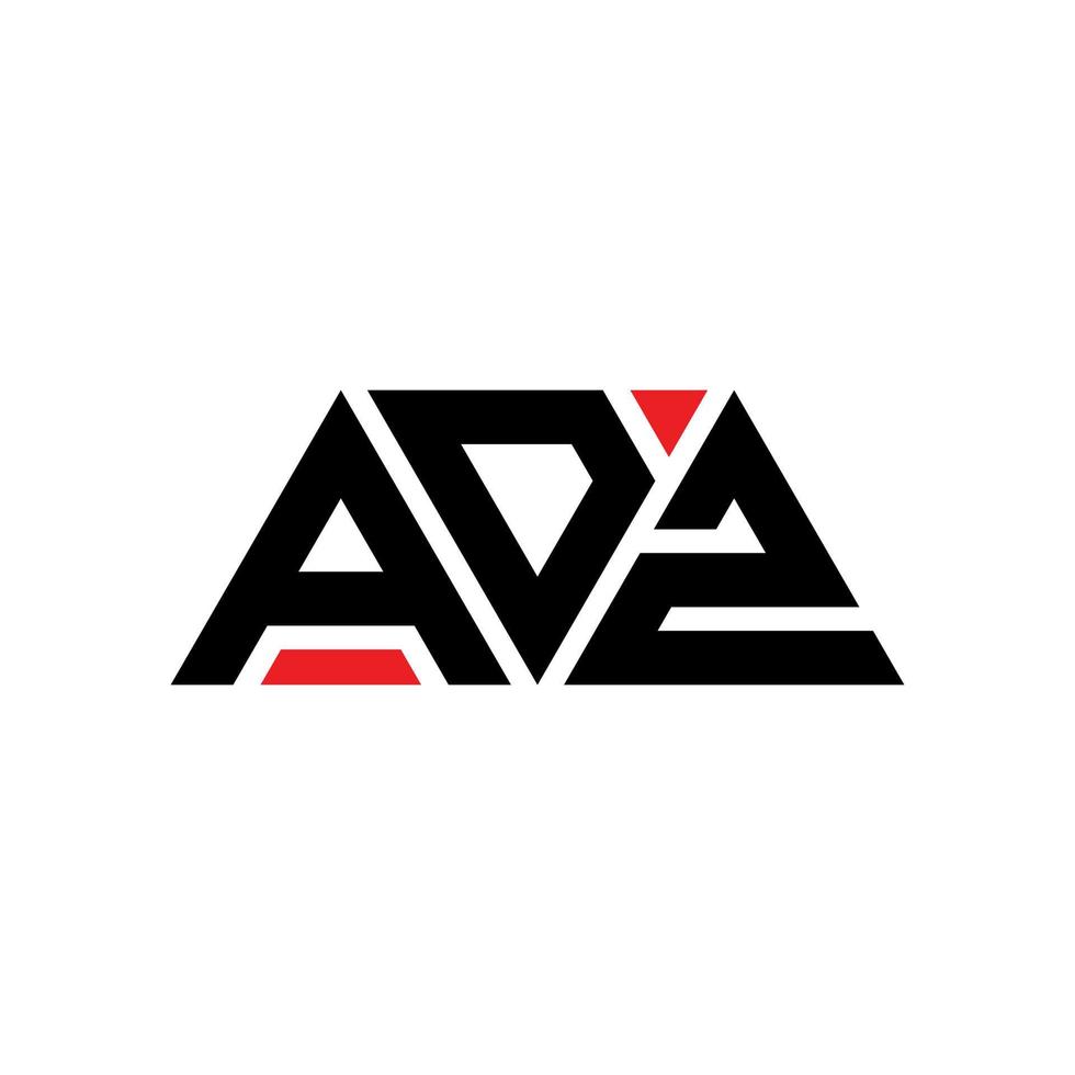 adz-Dreieck-Buchstaben-Logo-Design mit Dreiecksform. Adz-Dreieck-Logo-Design-Monogramm. Adz-Dreieck-Vektor-Logo-Vorlage mit roter Farbe. adz dreieckiges Logo einfaches, elegantes und luxuriöses Logo. adz vektor
