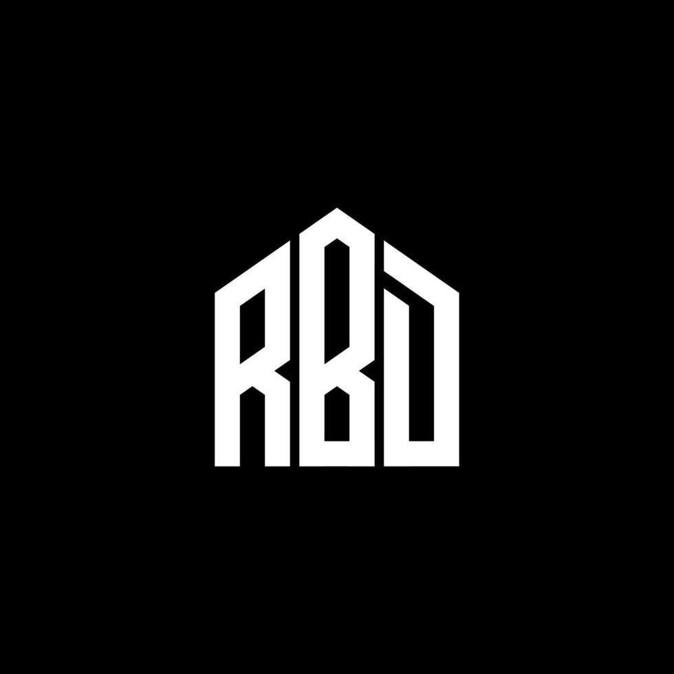 rbd brev logotyp design på svart bakgrund. rbd kreativa initialer brev logotyp koncept. rbd-bokstavsdesign. vektor