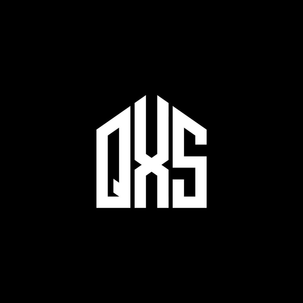 qxs brev logotyp design på svart bakgrund. qxs kreativa initialer bokstavslogotyp koncept. qxs bokstavsdesign. vektor