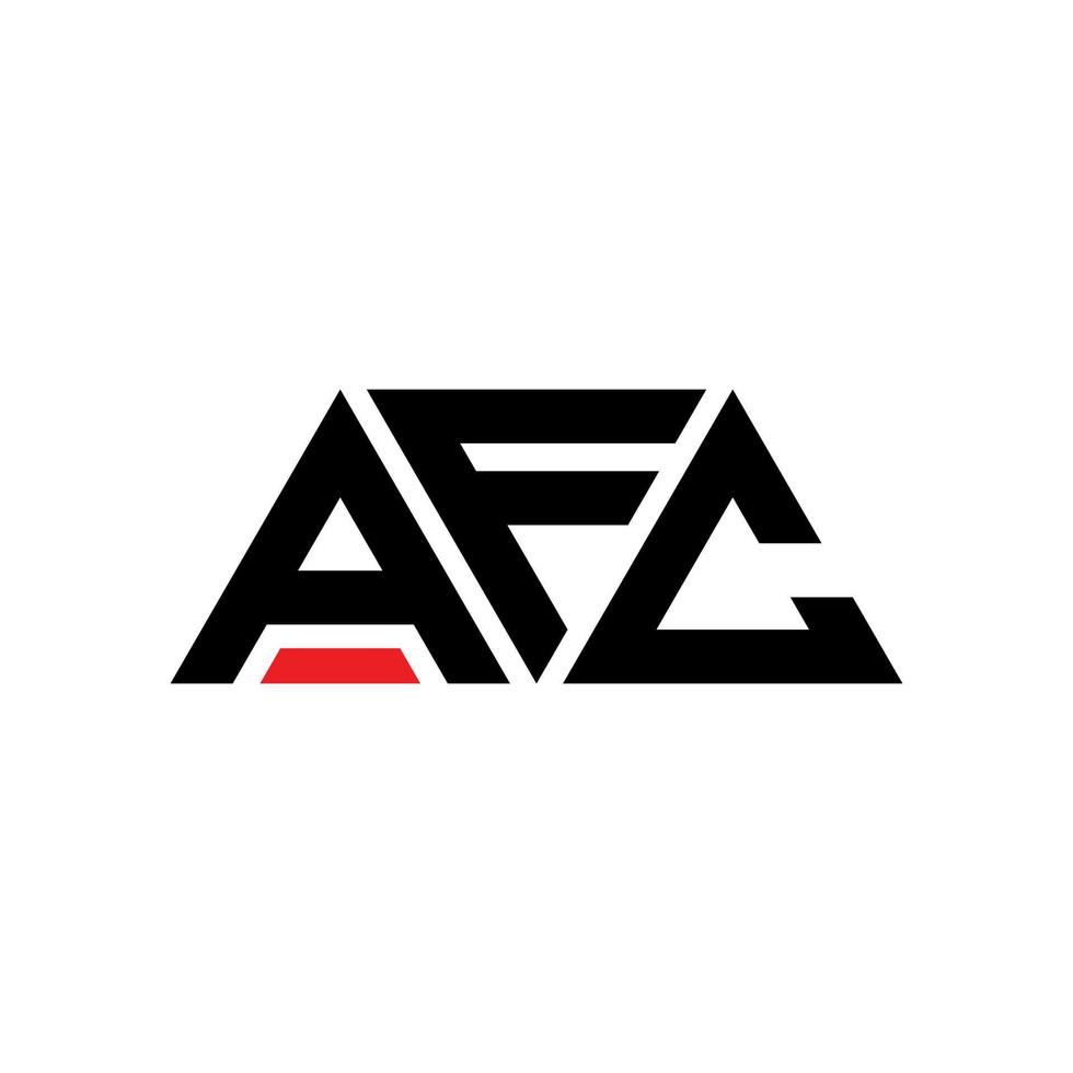 afc-Dreieck-Buchstaben-Logo-Design mit Dreiecksform. afc-Dreieck-Logo-Design-Monogramm. afc-Dreieck-Vektor-Logo-Vorlage mit roter Farbe. afc dreieckiges Logo einfaches, elegantes und luxuriöses Logo. afc vektor