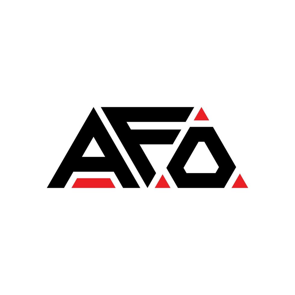 Afo-Dreieck-Buchstaben-Logo-Design mit Dreiecksform. Afo-Dreieck-Logo-Design-Monogramm. Afo-Dreieck-Vektor-Logo-Vorlage mit roter Farbe. afo dreieckiges logo einfaches, elegantes und luxuriöses logo. afo vektor