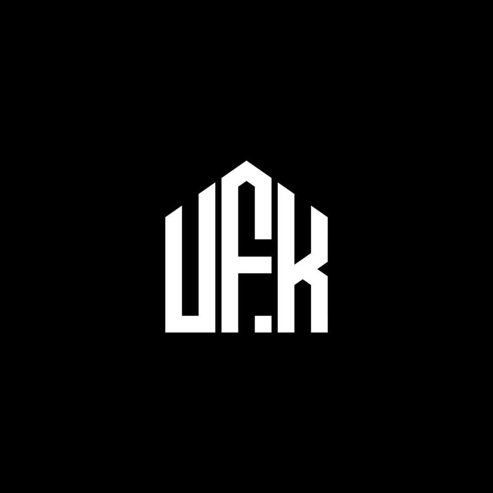ufk-Brief-Logo-Design auf schwarzem Hintergrund. ufk kreative Initialen schreiben Logo-Konzept. ufk Briefgestaltung. vektor