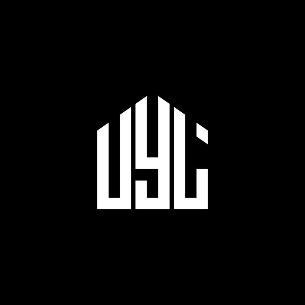 uyl-Buchstaben-Logo-Design auf schwarzem Hintergrund. uyl kreative Initialen schreiben Logo-Konzept. Uyl Briefdesign. vektor