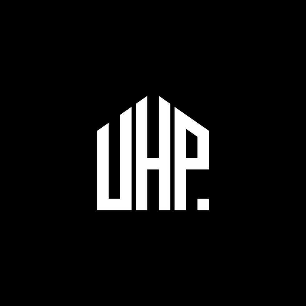 uhp brev logotyp design på svart bakgrund. uhp kreativa initialer brev logotyp koncept. uhp bokstavsdesign. vektor