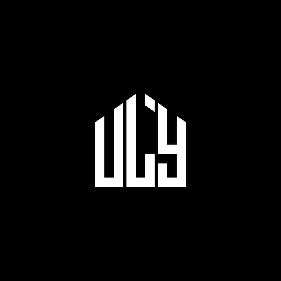 Uly-Buchstaben-Logo-Design auf schwarzem Hintergrund. uly kreative Initialen schreiben Logo-Konzept. Uly Briefgestaltung. vektor