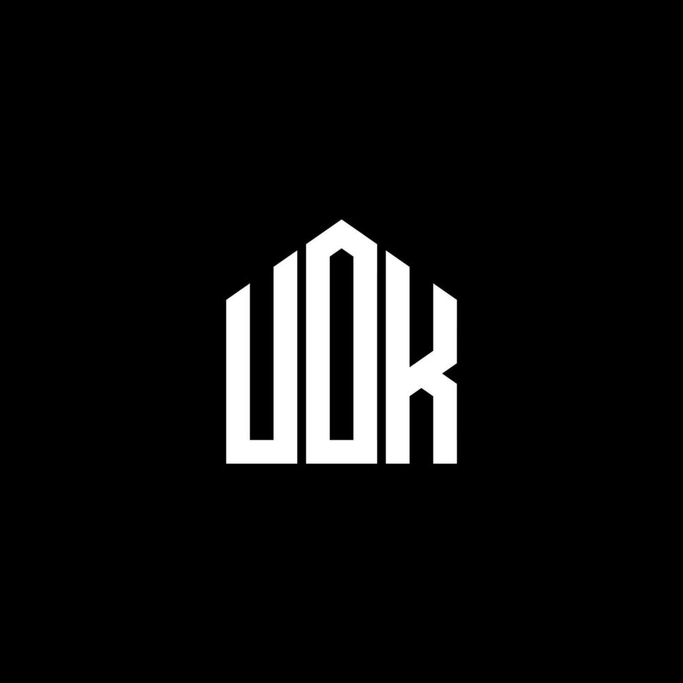 uok-Buchstaben-Logo-Design auf schwarzem Hintergrund. uok kreative Initialen schreiben Logo-Konzept. uok Briefgestaltung. vektor