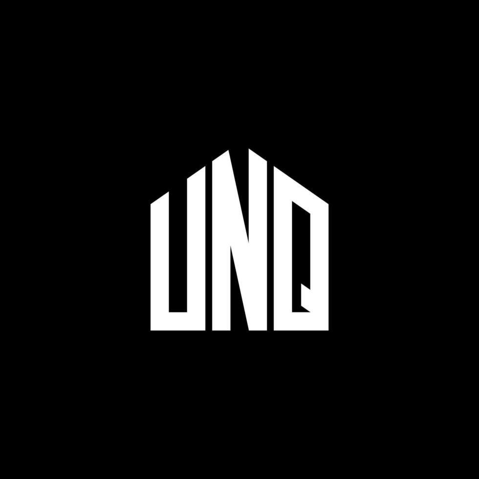 unq-Buchstaben-Logo-Design auf schwarzem Hintergrund. unq kreatives Initialen-Buchstaben-Logo-Konzept. unq Briefgestaltung. vektor