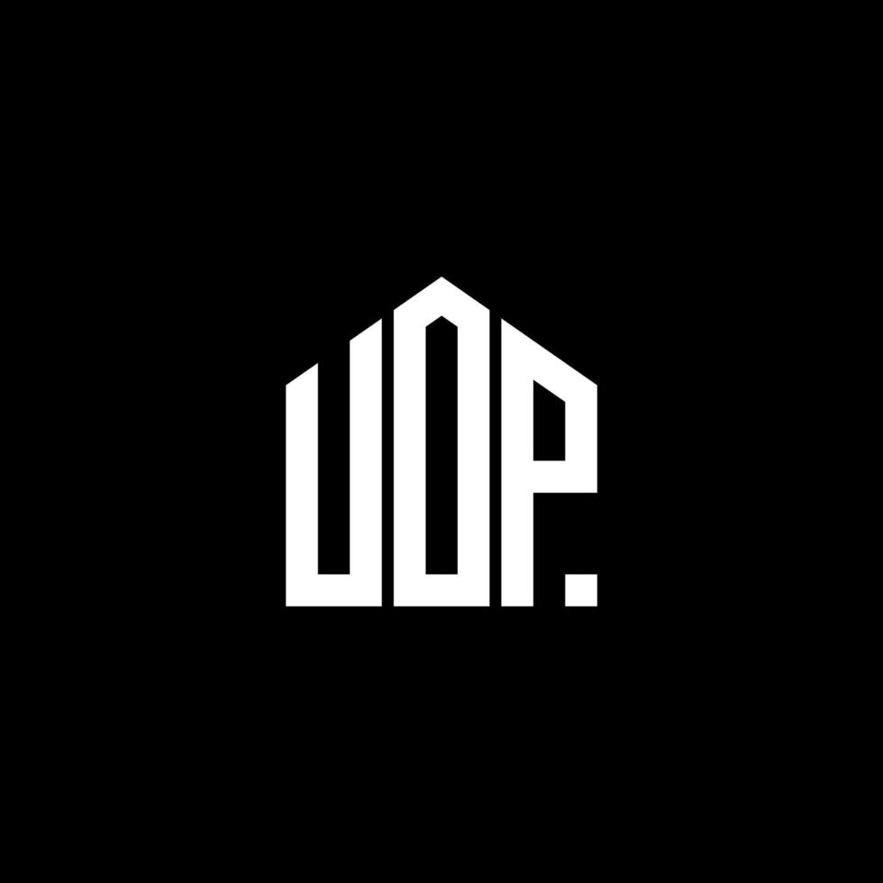 uop brev logotyp design på svart bakgrund. uop kreativa initialer bokstavslogotyp koncept. uop bokstavsdesign. vektor