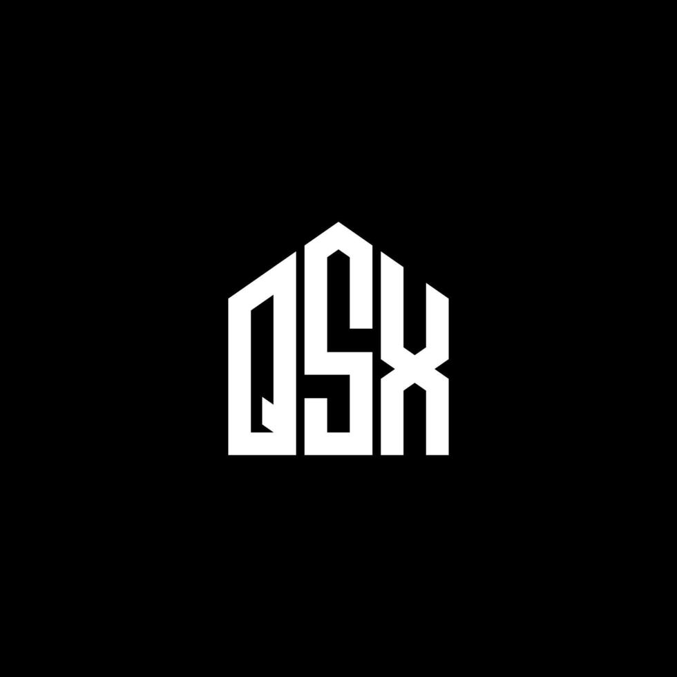 qsx-Buchstaben-Design. qsx-Buchstaben-Logo-Design auf schwarzem Hintergrund. qsx kreative Initialen schreiben Logo-Konzept. qsx-Buchstaben-Design. qsx-Buchstaben-Logo-Design auf schwarzem Hintergrund. q vektor