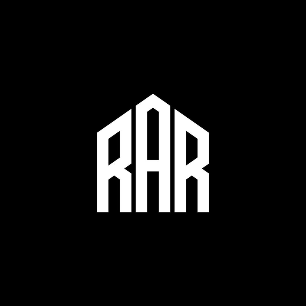 rar-Buchstaben-Design. rar-Buchstaben-Logo-Design auf schwarzem Hintergrund. rar kreative Initialen schreiben Logo-Konzept. rar-Buchstaben-Design. rar-Buchstaben-Logo-Design auf schwarzem Hintergrund. r vektor