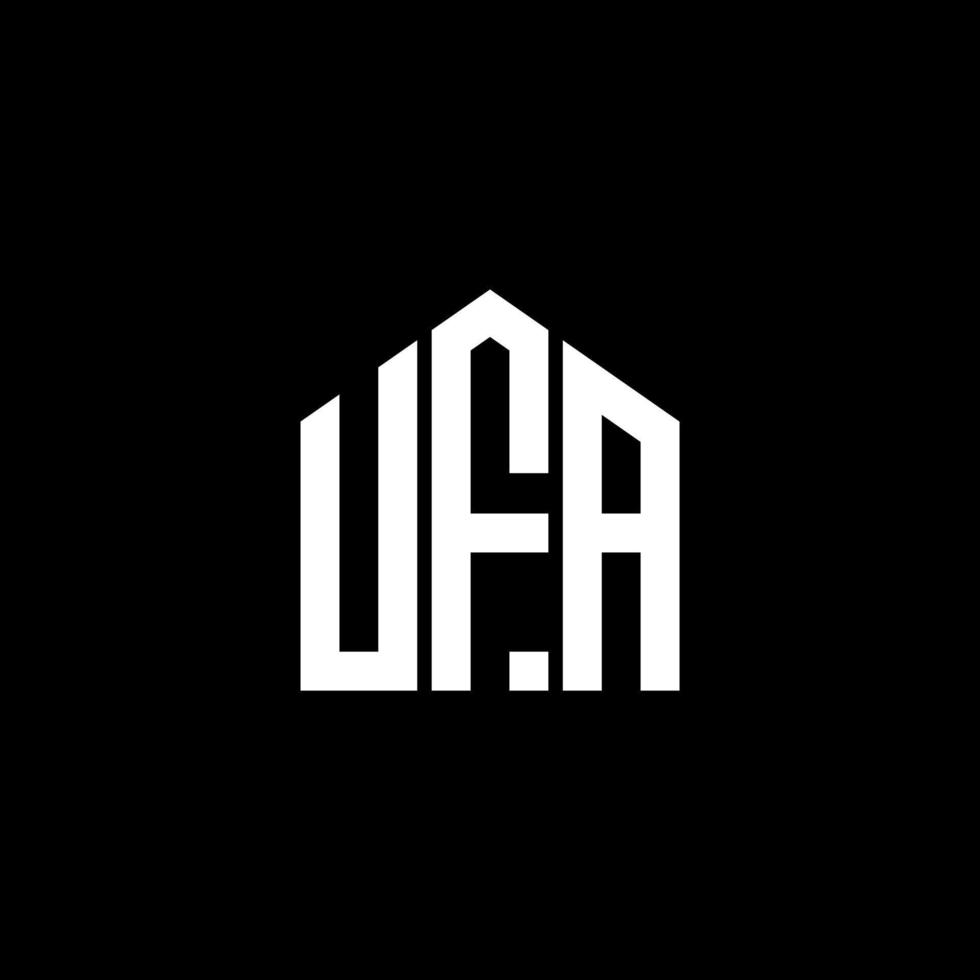 ufa-Buchstaben-Design. ufa-Brief-Logo-Design auf schwarzem Hintergrund. ufa kreatives Initialen-Buchstaben-Logo-Konzept. ufa-Buchstaben-Design. ufa-Brief-Logo-Design auf schwarzem Hintergrund. u vektor