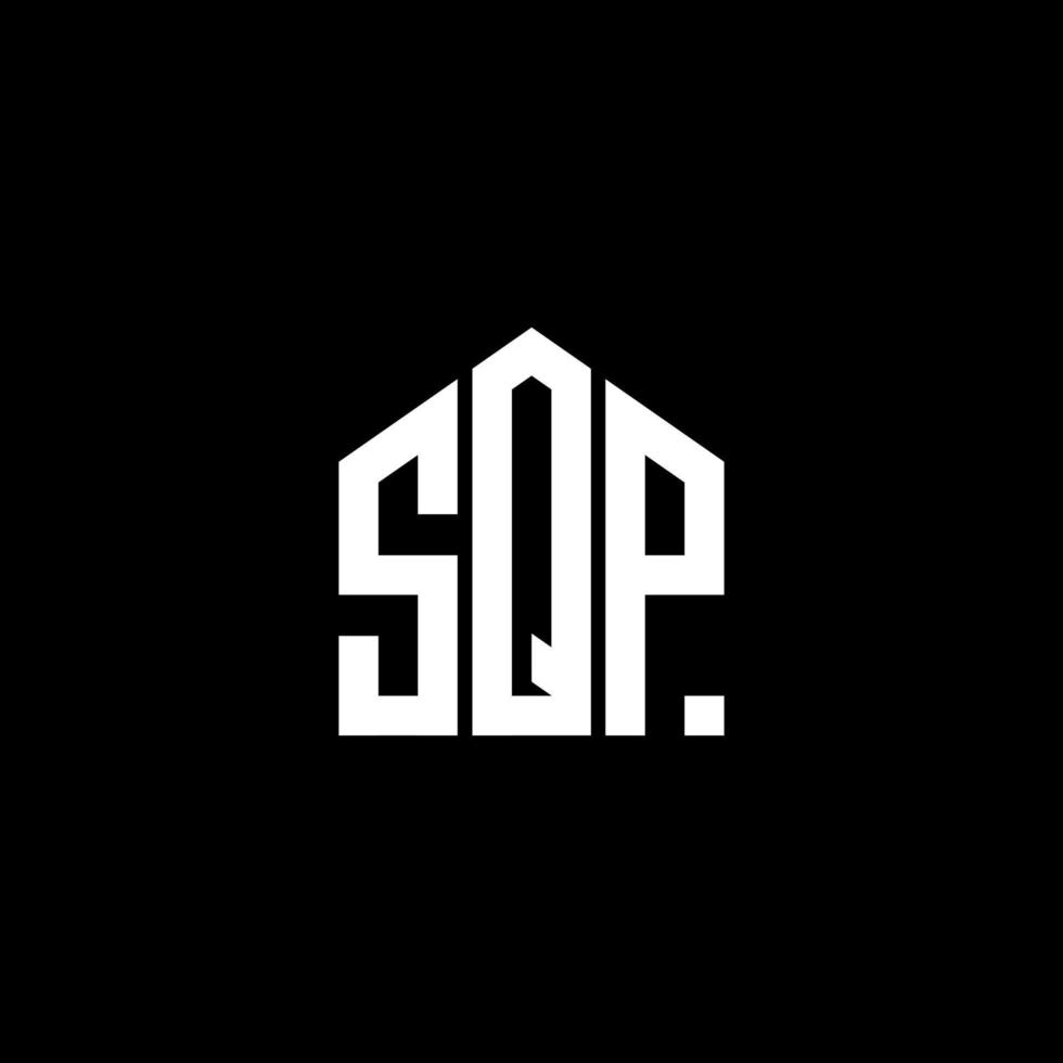 sqp letter design.sqp letter logotyp design på svart bakgrund. sqp kreativa initialer brev logotyp koncept. sqp letter design.sqp letter logotyp design på svart bakgrund. s vektor