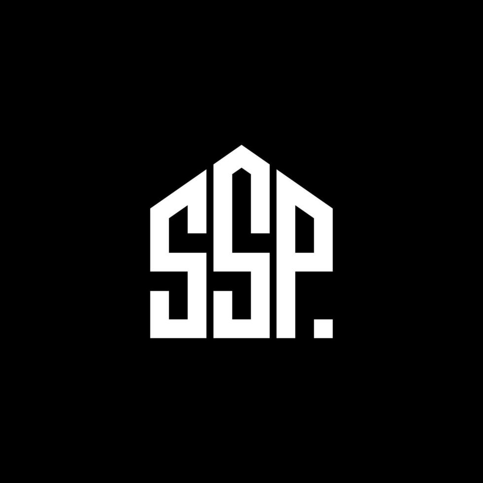 ssp brev logotyp design på svart bakgrund. ssp kreativa initialer brev logotyp koncept. ssp bokstavsdesign. vektor