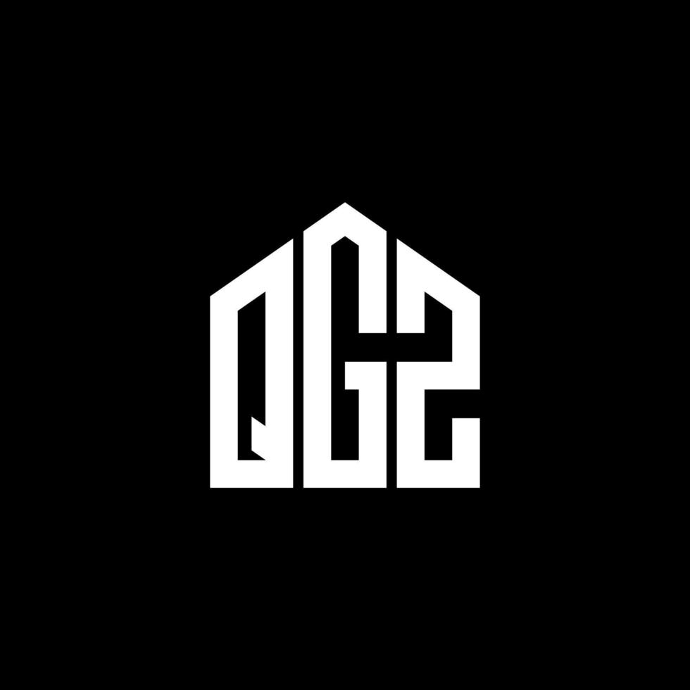 qgz-Brief-Logo-Design auf schwarzem Hintergrund. qgz kreative Initialen schreiben Logo-Konzept. qgz Briefgestaltung. vektor
