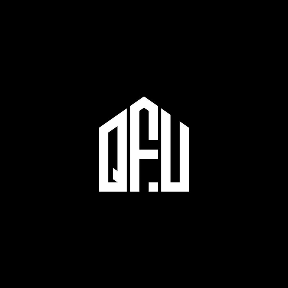 qfu-Buchstaben-Design. qfu-Brief-Logo-Design auf schwarzem Hintergrund. qfu kreative Initialen schreiben Logo-Konzept. qfu-Buchstaben-Design. qfu-Brief-Logo-Design auf schwarzem Hintergrund. q vektor