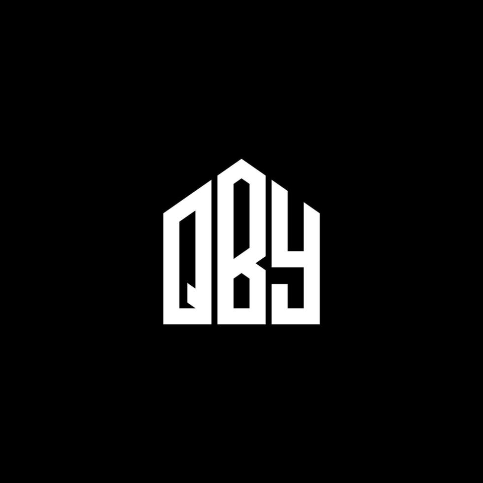 qby-Buchstaben-Design. qby-Buchstaben-Logo-Design auf schwarzem Hintergrund. qby kreative Initialen schreiben Logo-Konzept. qby-Buchstaben-Design. qby-Buchstaben-Logo-Design auf schwarzem Hintergrund. q vektor