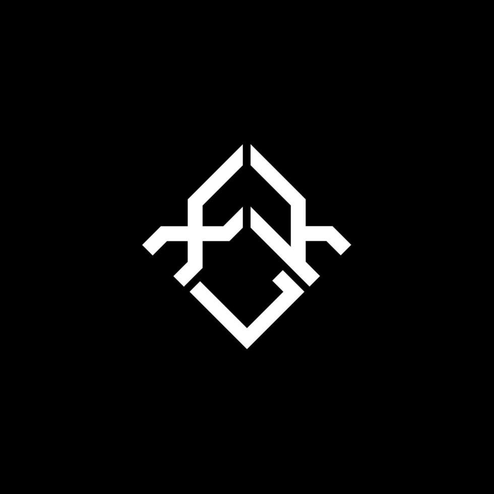 xkl brev logotyp design på svart bakgrund. xkl kreativa initialer bokstavslogotyp koncept. xkl bokstavsdesign. vektor