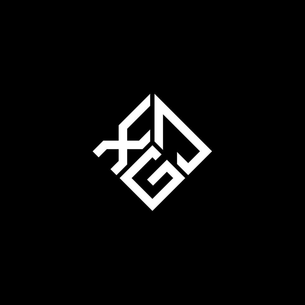 xjg brev logotyp design på svart bakgrund. xjg kreativa initialer bokstavslogotyp koncept. xjg bokstavsdesign. vektor