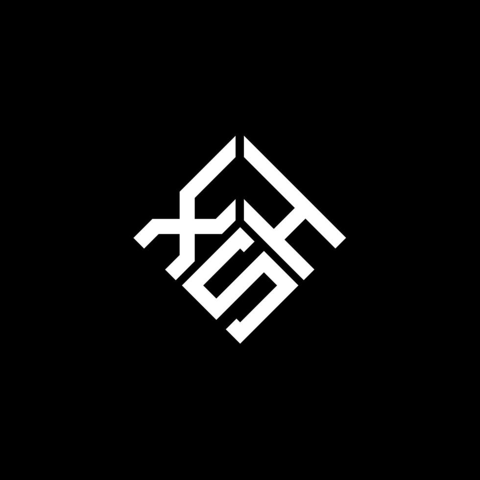 xhs brev logotyp design på svart bakgrund. xhs kreativa initialer bokstavslogotyp koncept. xhs bokstavsdesign. vektor