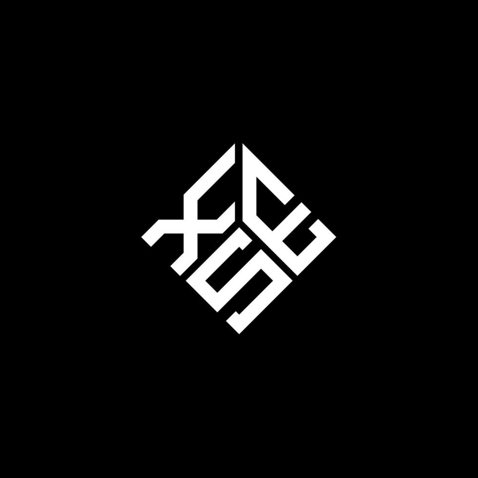 xes-Brief-Logo-Design auf schwarzem Hintergrund. xes kreatives Initialen-Buchstaben-Logo-Konzept. xes Briefdesign. vektor