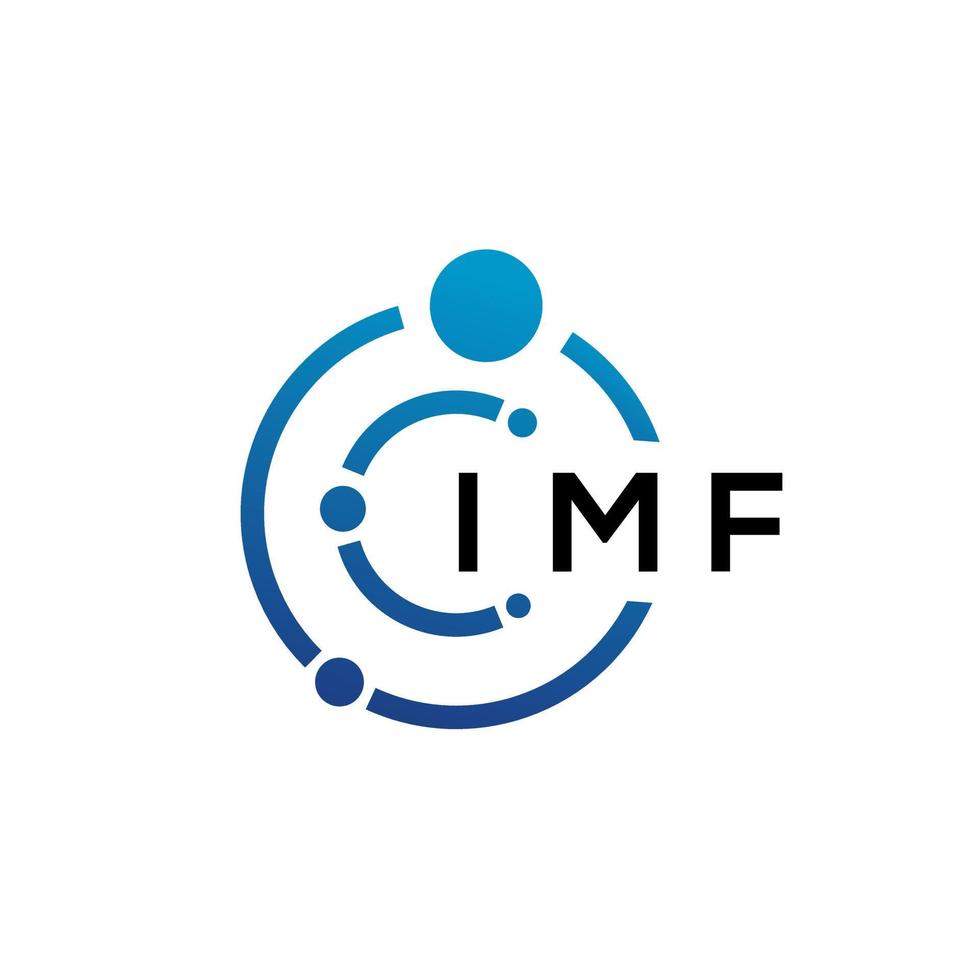 IWF-Brief-Technologie-Logo-Design auf weißem Hintergrund. imf kreative Initialen schreiben es Logo-Konzept. IMF-Briefgestaltung. vektor