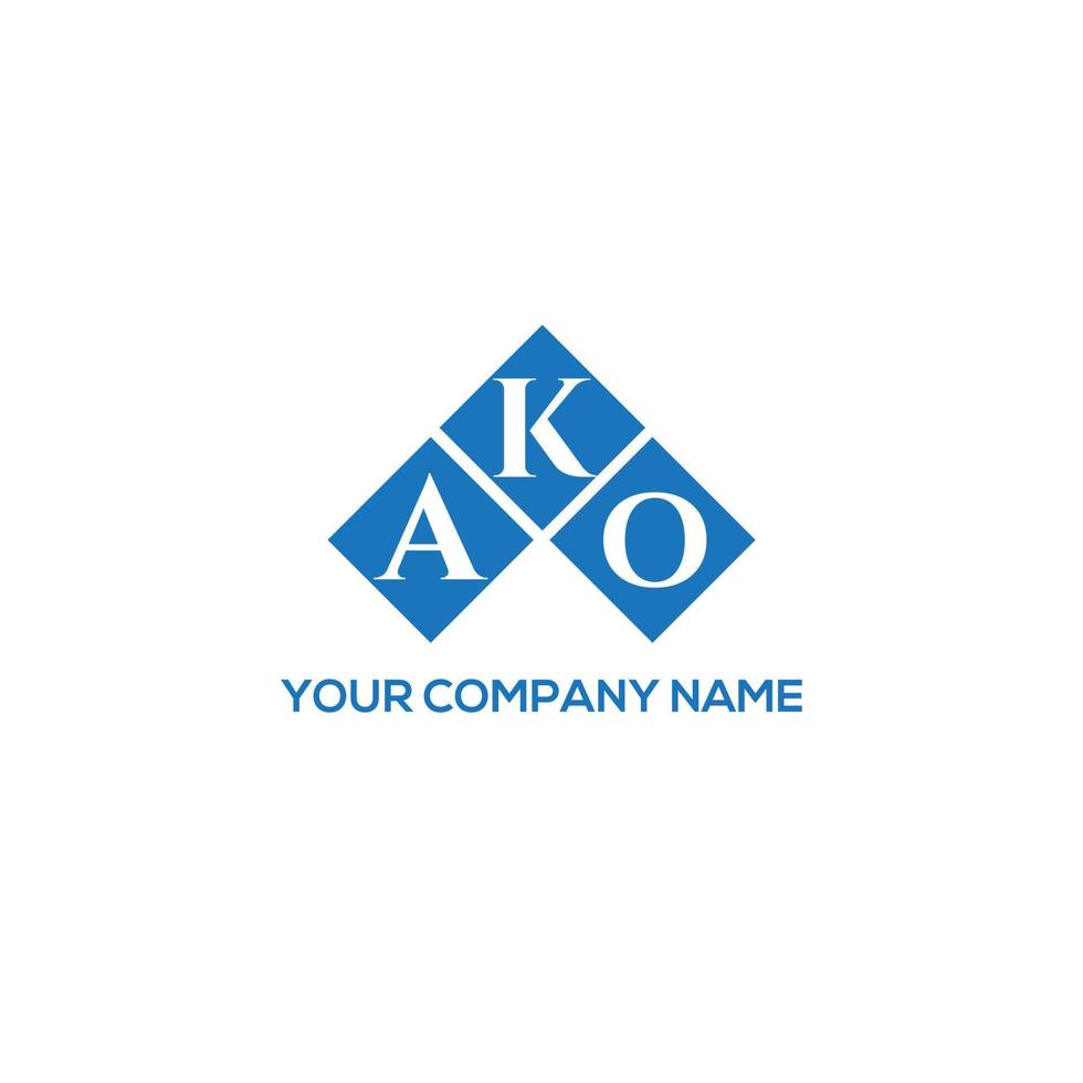 ako letter design.ako letter logo design på vit bakgrund. ako kreativa initialer bokstavslogotyp koncept. ako letter design.ako letter logo design på vit bakgrund. a vektor