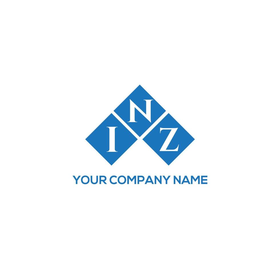 inz-Brief-Logo-Design auf weißem Hintergrund. inz kreatives Initialen-Buchstaben-Logo-Konzept. inz Briefgestaltung. vektor