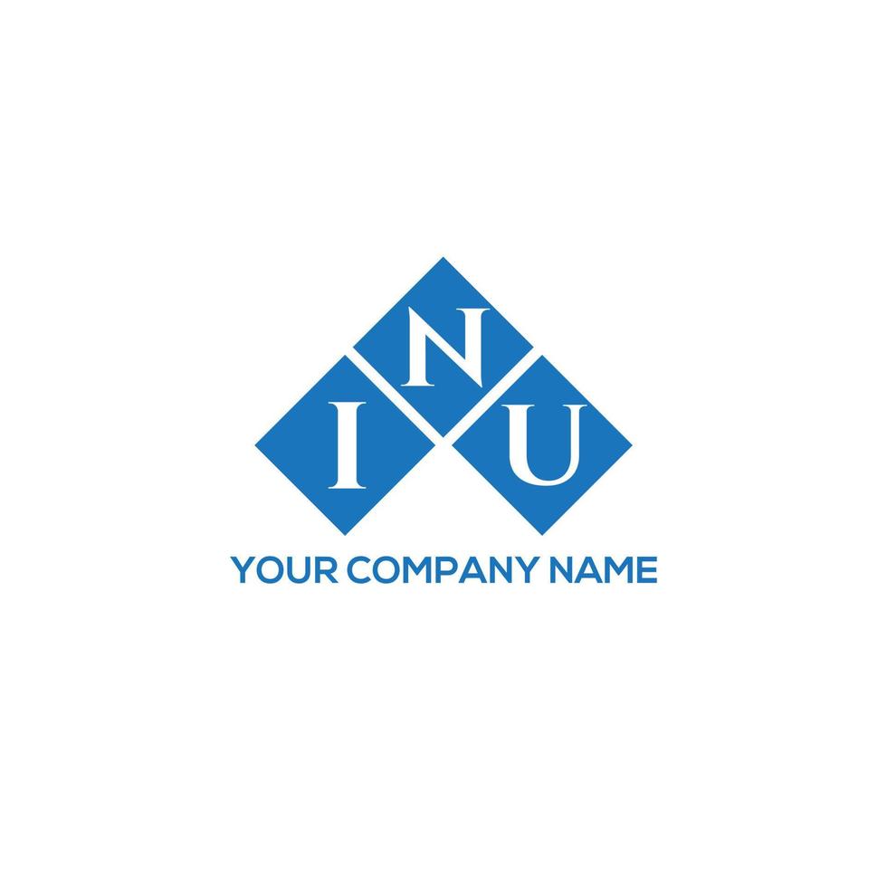 inu-Buchstaben-Logo-Design auf weißem Hintergrund. inu kreatives Initialen-Buchstaben-Logo-Konzept. Inu-Buchstaben-Design. vektor