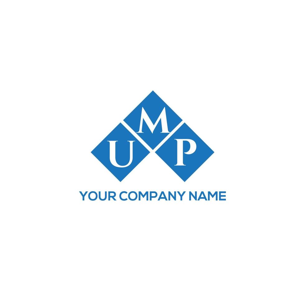 UMP-Brief-Logo-Design auf weißem Hintergrund. ump kreative Initialen schreiben Logo-Konzept. Ump Briefgestaltung. vektor