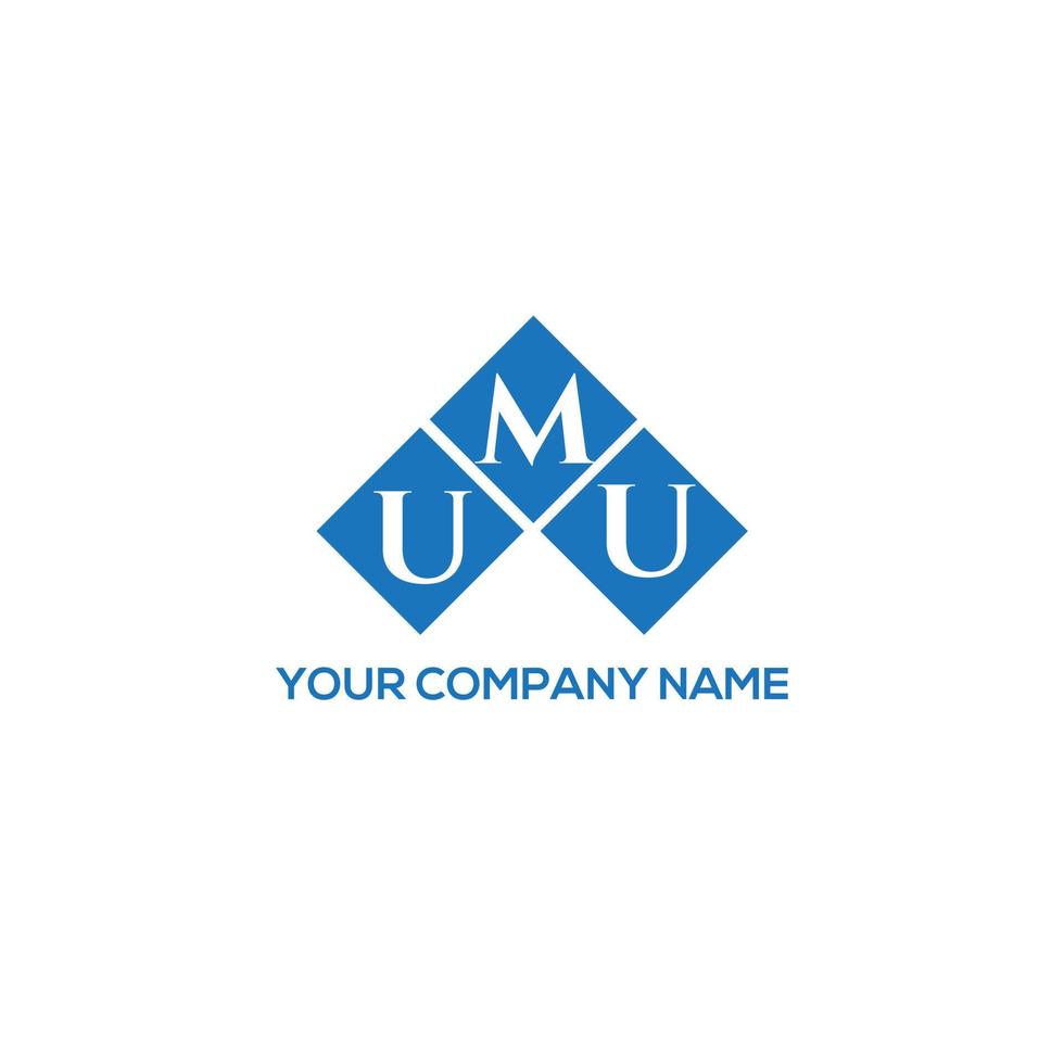 Umu-Brief-Logo-Design auf weißem Hintergrund. umu kreative Initialen schreiben Logo-Konzept. Umu-Buchstaben-Design. vektor