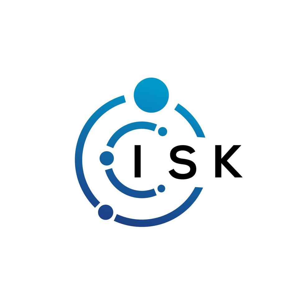 isk brev teknik logotyp design på vit bakgrund. isk kreativa initialer bokstaven det logotyp koncept. isk-bokstavsdesign. vektor