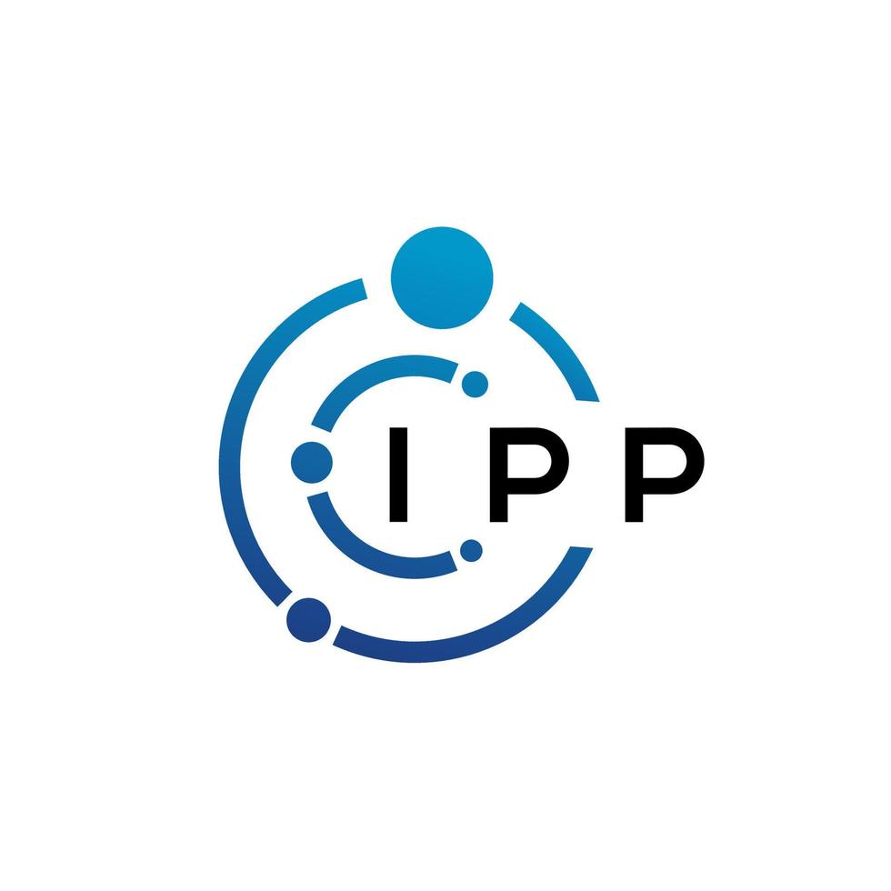 ipp brev teknik logotyp design på vit bakgrund. ipp kreativa initialer bokstaven det logotyp koncept. ipp-bokstavsdesign. vektor