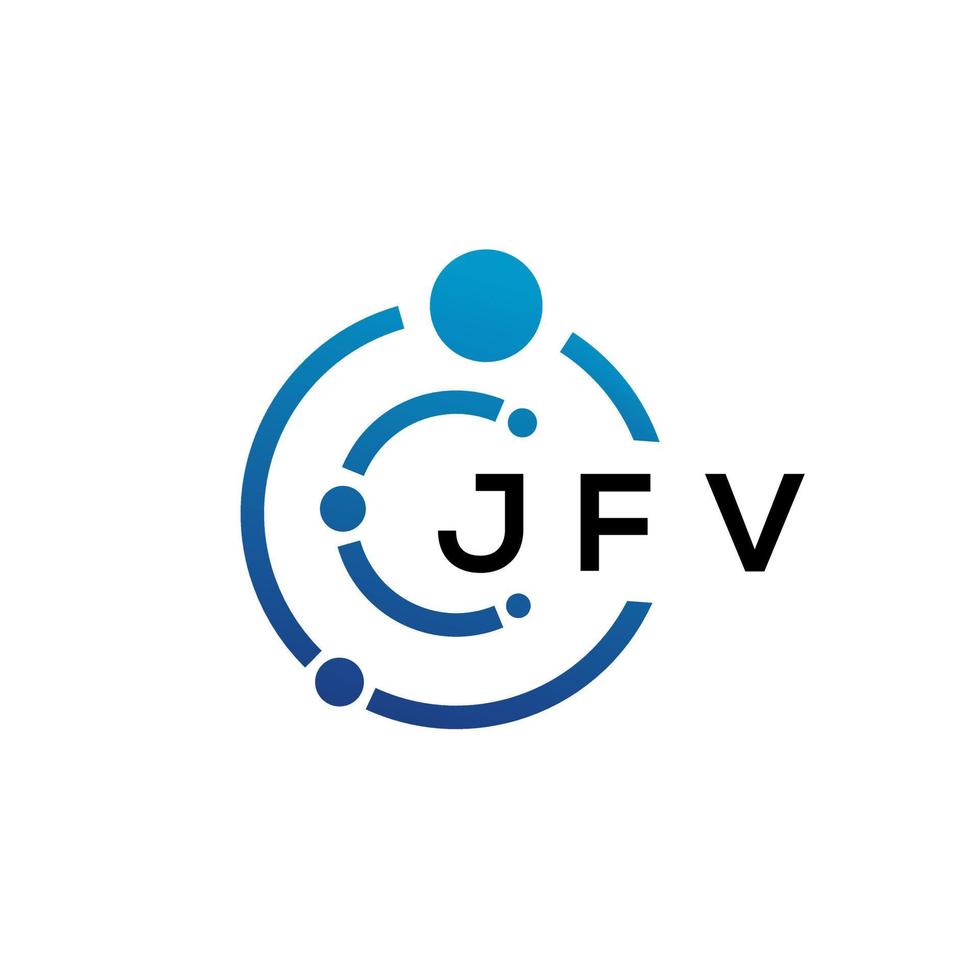 jfv-Buchstaben-Technologie-Logo-Design auf weißem Hintergrund. jfv kreative Initialen schreiben es Logo-Konzept. jfv Briefgestaltung. vektor