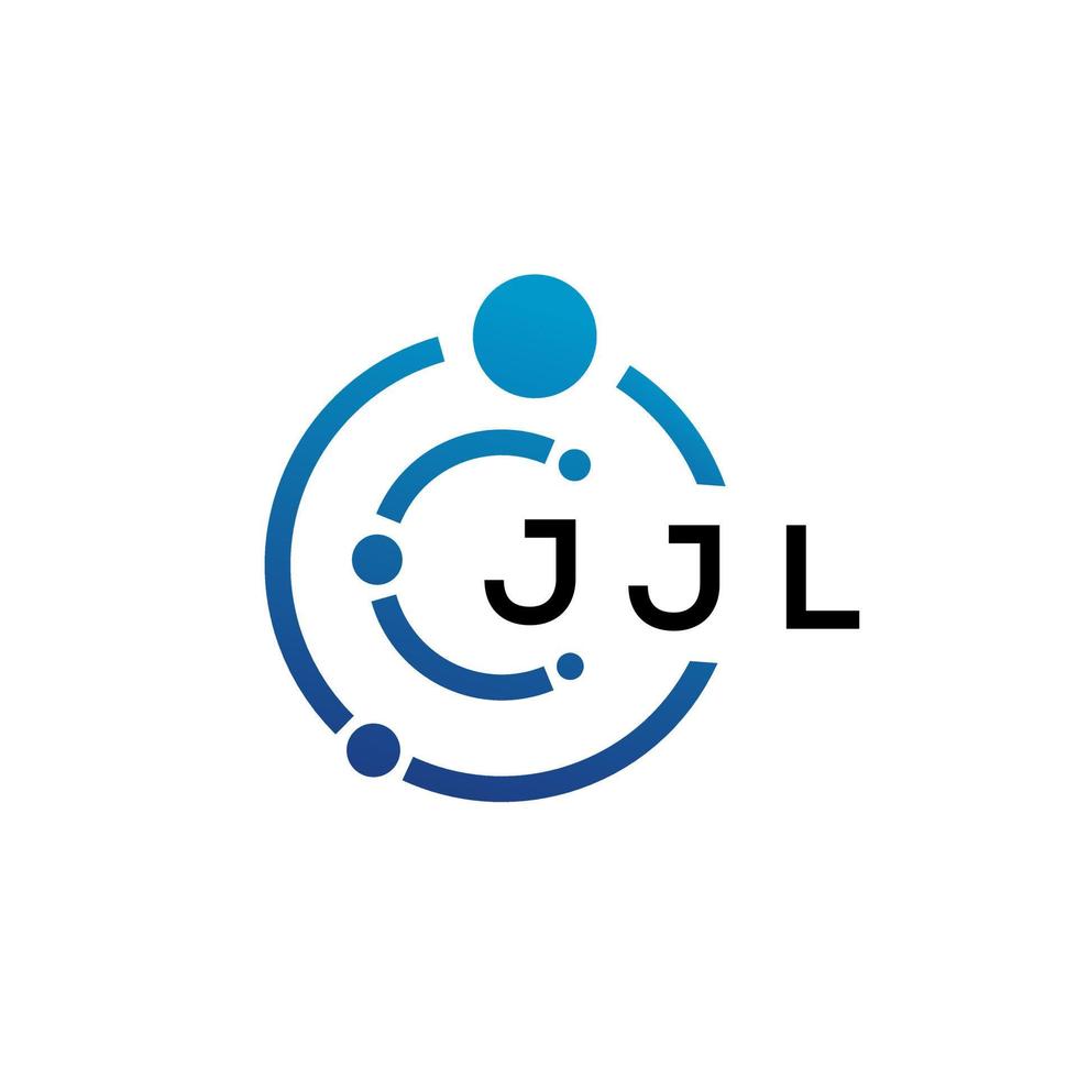 JJL-Brief-Technologie-Logo-Design auf weißem Hintergrund. jjl kreative initialen schreiben es logokonzept. jjl Briefgestaltung. vektor