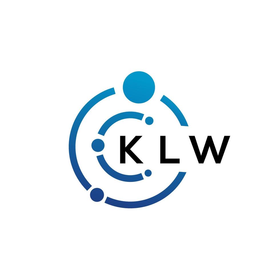 klw brev teknik logotyp design på vit bakgrund. klw kreativa initialer bokstaven det logotyp koncept. klw bokstavsdesign. vektor