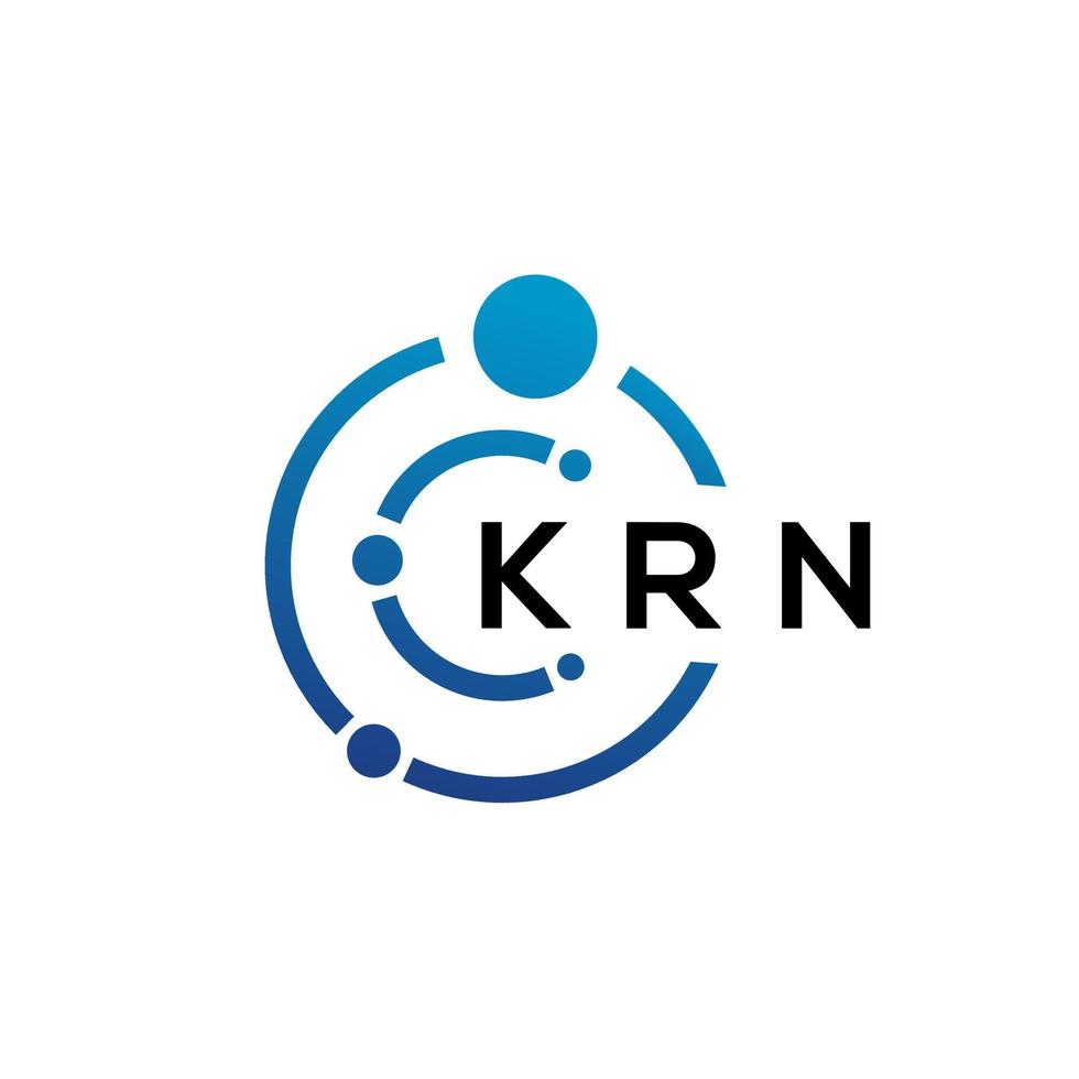 Krn-Buchstaben-Technologie-Logo-Design auf weißem Hintergrund. krn kreative Initialen schreiben es Logokonzept. krn Briefgestaltung. vektor