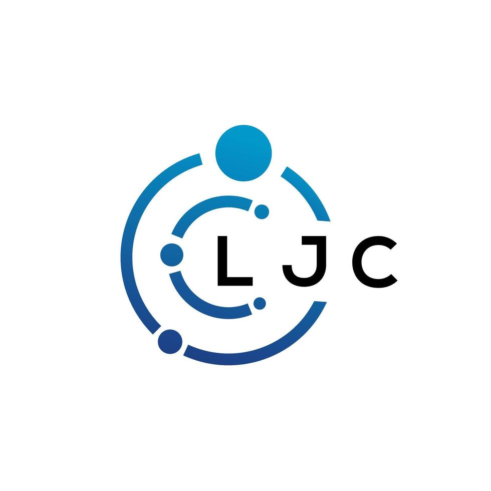 ljc-Buchstaben-Technologie-Logo-Design auf weißem Hintergrund. ljc kreative Initialen schreiben es Logo-Konzept. ljc Briefgestaltung. vektor